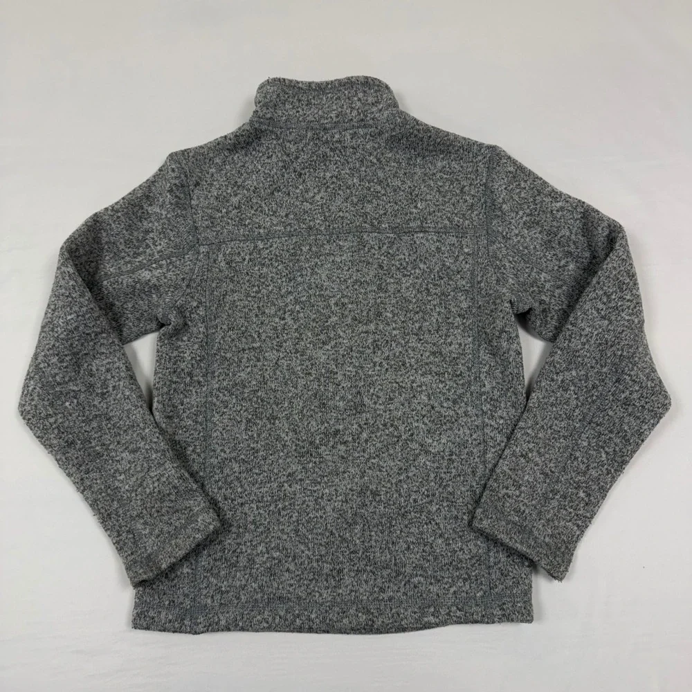 The North Face Boys Gray 1/4 Zip Pullover Fleece Jacket Medium‎ TNF
